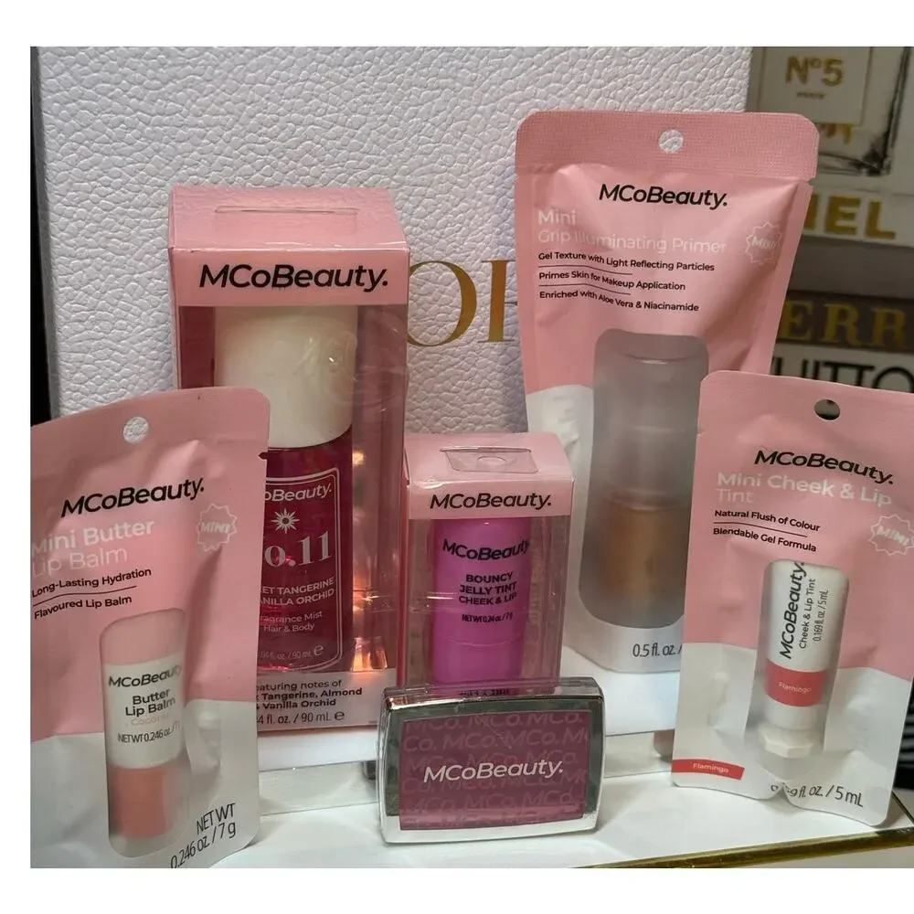 MCoBeauty 6 Pc BUNDLE - Mist, Blush, Lip & Cheek Tint, & Lip Balm